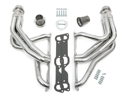 Hedman Street Headers 35276 Headers, Street, Long Tube, Steel, Silver Ceramic Coated, Pontiac, 326-455, Pair