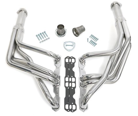 Hedman Street Headers for 1967-1969 CAMARO, 1968 CHEVY II, 1970-1974 NOVA - 66003 Headers, Street, Long Tube, Steel, Silver Ceramic Coated, Chevy, Small Block, Pair