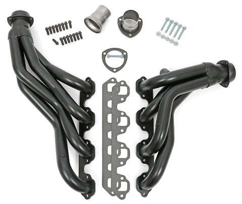 Hedman Street Headers for 1988-1996 F-250, 1988-1997 F-350 - 89460 Headers, Street, Mid-Length, Steel, Temporary Paint, Ford, 7.5L, Pair
