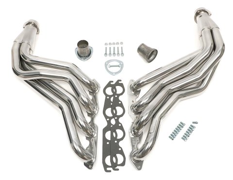 Hedman Street Headers 69136 Headers, Street, Long Tube, Steel, Silver Ceramic Coated, Chevy, GMC, Big Block, Pair
