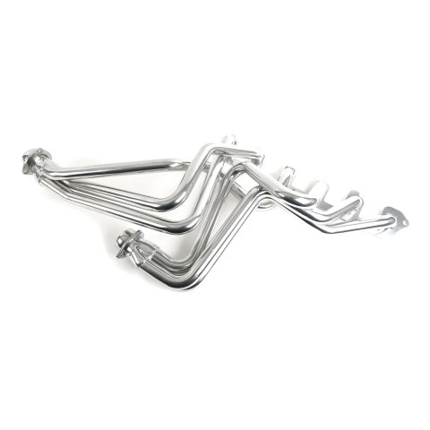 Hedman Street Headers 89306 Header, Street, Long Tube, Steel, Silver Ceramic Coated, Ford, 240, 300, Each