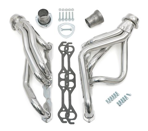 Hedman Street Headers 68626 Headers, Street, Mid-Length, Steel, Silver Ceramic Coated, Buick, Chevy, Oldsmobile, Pontiac, Pair