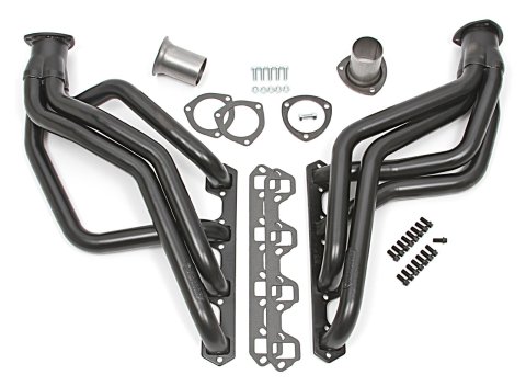 Hedman Street Headers for 1979-1986 COUGAR, 1979-1993 MUSTANG - 88390 Headers, Street, Long Tube, Steel, Temporary Paint, Ford, Mercury, 5.0L, Pair