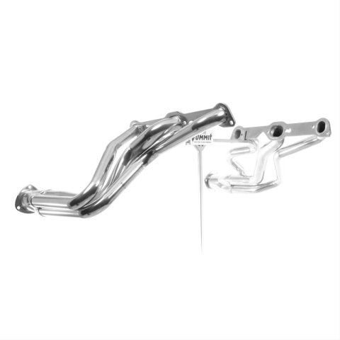 Hedman Street Headers 28146 Headers, Street, Long Tube Stepped, Steel, Silver Ceramic Coated, Pontiac, 326-455, Pair