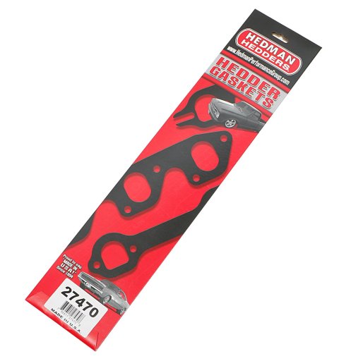 Hedman Header Gaskets 27470 Exhaust Gaskets, Header, High-Temperature, Round Port, Chevy, GMC, Hummer, Pontiac, LS, Pair