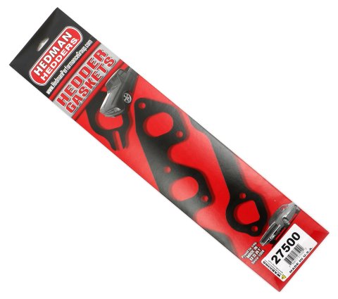 Hedman Header Gaskets 27500 Exhaust Gaskets, Header, High-Temperature, Round Port, Chevy, Small Block, Pair