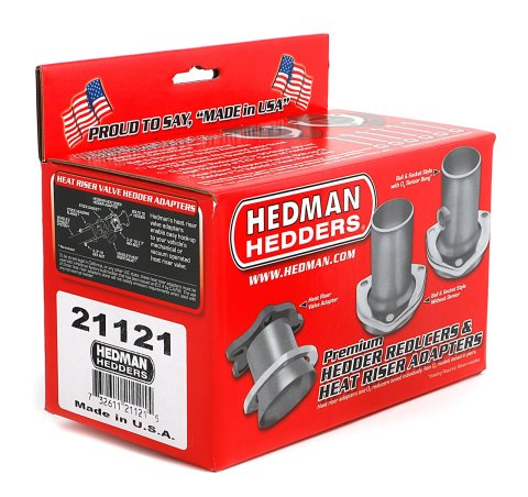 Hedman Header Reducers with 3 Inch Outlet 21121 Reducers, 3-Bolt Flange, in. Inlet, in. Outlet, Steel, Aluminized, Pair