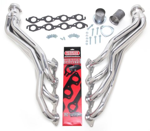 Hedman Street Headers 69456 Headers, Street, Long Tube, Steel, Silver Ceramic Coated, Chevy, GMC, 7.4L, Pair