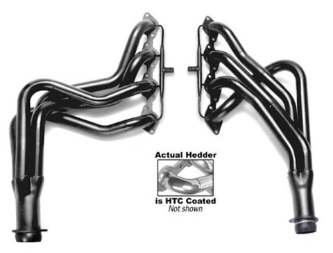 Hedman Street Headers 66381 Headers, Street, Long Tube, Steel, Silver Ceramic Coated, Chevy, 454, Pair