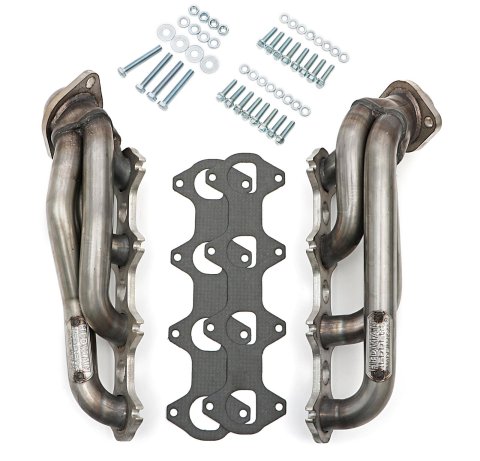 Hedman 304 Stainless Steel Headers for 2004-2009 F-150 - 82630 Headers, Shorty, Steel, Natural, Ford, 5.4L, Pair