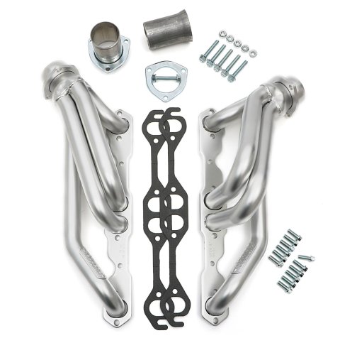 Hedman Elite Extreme-Duty Headers 69528 Headers, Extreme-Duty, Mid-Length, Steel, Silver Ceramic Coated, Chevy, GMC, Small Block, Pair