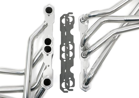 Hedman Street Headers for 1967-1981 CAMARO, 1968 CHEVY II, 1970-1979 NOVA - 68276 Headers, Street, Long Tube, Steel, Silver Ceramic Coated, Chevy, Small Block, Pair
