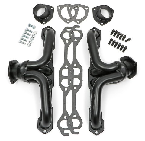 Hedman Traditional Block Hugger Headers for 1923-1949 STREET ROD - 68390 Headers, Traditional, Hugger, Steel, Temporary Paint, Chevy, Small Block, Pair