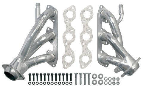 Hedman Street Headers 86421 Headers, Street, Shorty, Steel, Silver Ceramic Coated, Ford, 5.8L, Pair