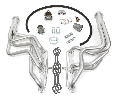 Hedman Elite Extreme-Duty Headers 61298 Headers, Extreme-Duty, Long Tube, Steel, Silver Ceramic Coated, Chevy, Small Block, Pair