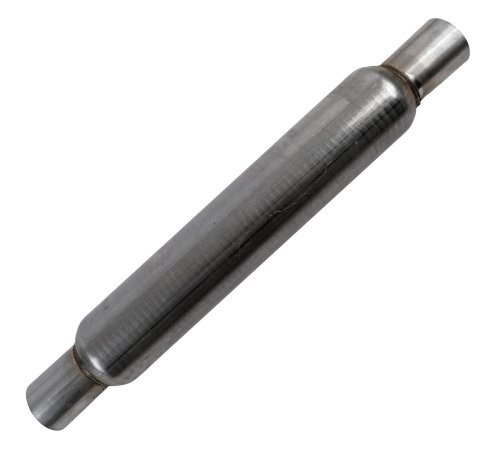 Hedman Glass Pack Steel 2.25 Inch Muffler 25007 Muffler, Pack, 2 1/4 in. Inlet/2 1/4 in. Outlet, Steel, Aluminized, Each