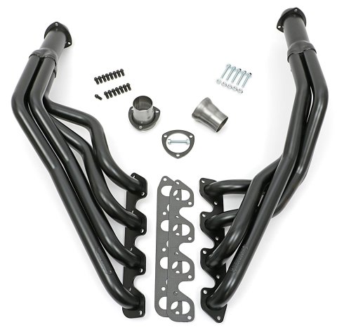 Hedman Street Headers for 1971-1973 COUGAR, MUSTANG - 88220 Headers, Street, Long Tube, Steel, Temporary Paint, Ford, Mercury, 351C, Pair