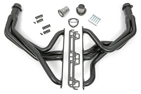 Hedman Street Headers for 1972-1983 CJ5, 1972-1975 CJ6, 1976-1983 CJ7 - 99190 Headers, Street, Fenderwell Exit, Steel, Temporary Paint, Jeep, V8, Pair
