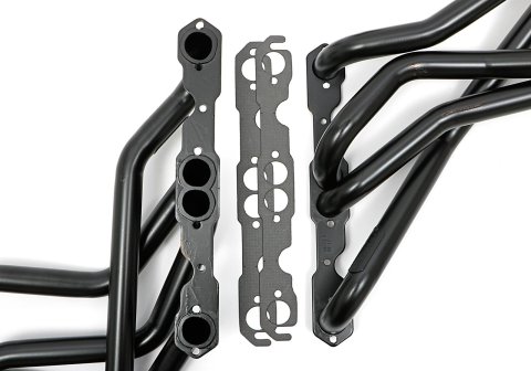 Hedman Street Headers 68270 Headers, Street, Long Tube, Steel, Temporary Paint, Chevy, Small Block, Pair