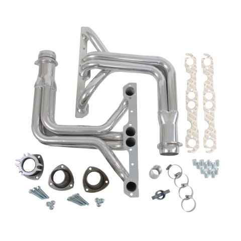 Hedman Street Headers 66391 Headers, Street, Long Tube, Steel, Silver Ceramic Coated, Chevy, GMC, 454, Pair