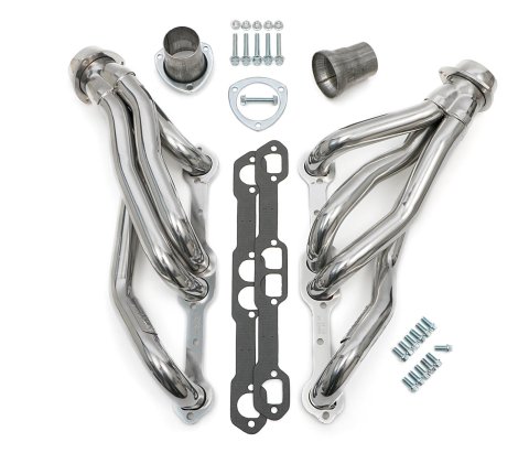 Hedman Street Headers 66609 Headers, Street, Mid-Length, Steel, Silver Ceramic Coated, Chevy, Small Block, Pair