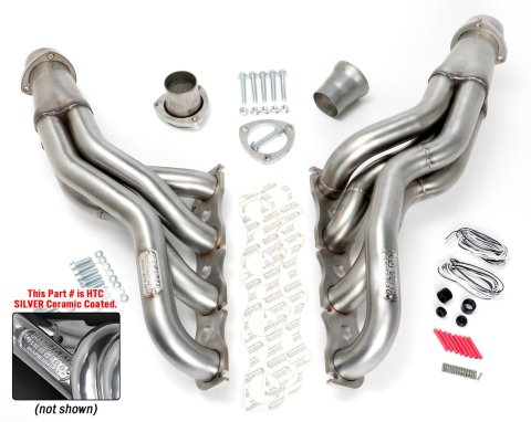 Hedman 304 Stainless Steel Headers 72646 Headers, Long Tube, Steel, Silver Ceramic Coated, Dodge, 5.7L, 6.1L 6.2L, 6.4L, Pair