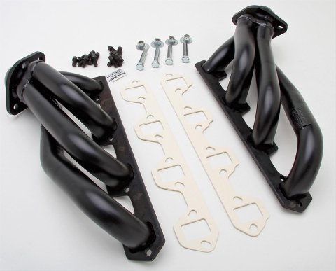 Hedman Street Headers for 1986-1993 MUSTANG - 88600 Headers, Street, Shorty, Steel, Temporary Paint, Ford, 5.0L, Pair