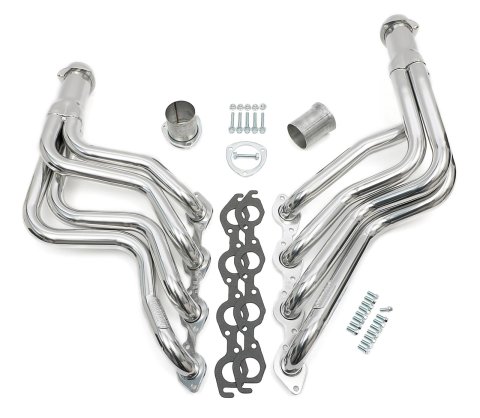 Hedman Street Headers 68196 Headers, Street, Long Tube, Steel, Silver Ceramic Coated, Chevy, Big Block, Pair