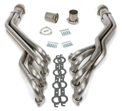 Hedman 304 Stainless Steel Headers 62730 Headers, Full Length, Steel, Natural, Cadillac, Chevrolet, GMC, Gen III/IV LS, Pair