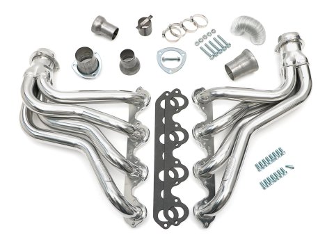 Hedman Street Headers 89146 Headers, Street, Long Tube, Steel, Silver Ceramic Coated, Ford, 460, Pair