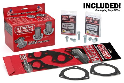 Hedman Traditional Block Hugger Headers 62526 Headers, Traditional, Hugger, 304 Stainless Steel, Silver Ceramic Coated, Chevy, LS, Pair