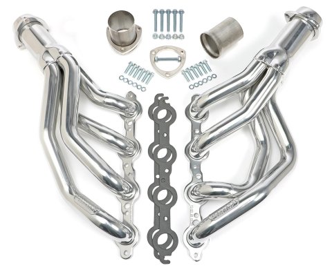 Hedman 304 Stainless Steel Headers 62716 Headers, Mid-Length, Steel, Silver Ceramic Coated, Chevrolet, Pontiac, Gen III/IV LS, Pair