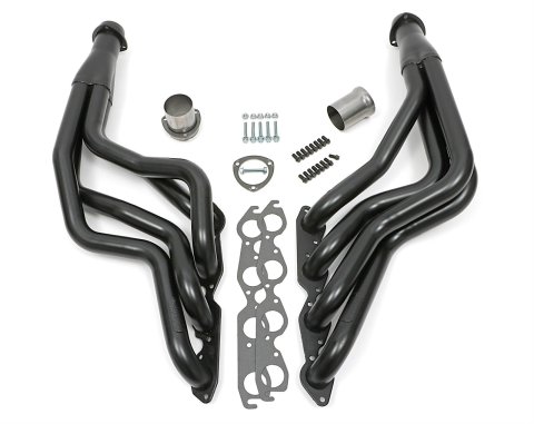 Hedman Street Headers for 1966-1975 MALIBU, EL CAMINO, 1966-1973 CHEVELLE - 65002 Headers, Street, Long Tube, Steel, Temporary Paint, Chevy, 396, 402, 427, 454, Pair