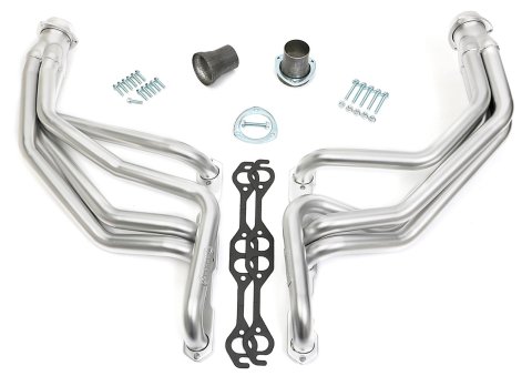 Hedman Elite Extreme-Duty Headers 69892 Headers, Extreme-Duty, Long Tube, Steel, Silver Ceramic Coated, Chevy, GMC, Small Block, Pair