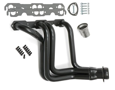 Hedman Street Headers 68230 Headers, Street, Long Tube, Steel, Temporary Paint, Chevy, 283, 327, Pair