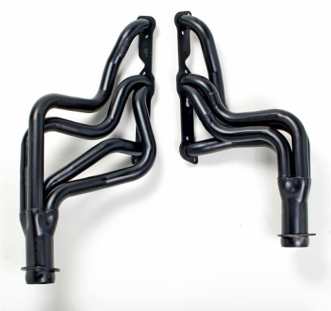 Hedman Street Headers 35263 Headers, Street, Long Tube, Steel, Black Ceramic Coated, Pontiac V8, Pair