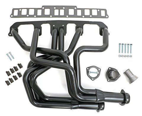 Hedman Street Headers 99600 Header, Street, Long Tube, Steel, Temporary Paint, Jeep, 232, 258, Each