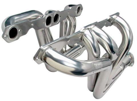 Hedman Street Headers for 1975-1990 P30, 1970-1974 P30 VAN - 66121 Headers, Street, Long Tube, Steel, Silver Ceramic Coated, Chevy, 454, Pair