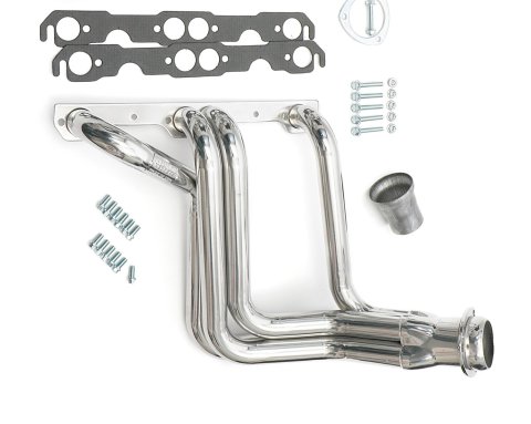 Hedman Street Headers for 1958-1964 BEL AIR, BISCAYNE, 1959-1964 IMPALA - 68236 Headers, Street, Long Tube, Steel, Silver Ceramic Coated, Chevy, 283, 327, Pair