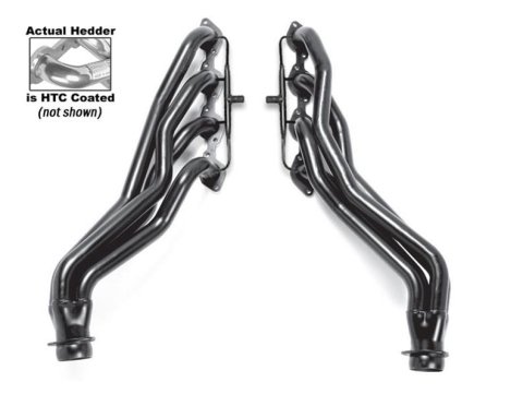 Hedman Street Headers 66451 Headers, Street, Long Tube, Steel, Silver Ceramic Coated, Chevy, GMC, 454, Pair