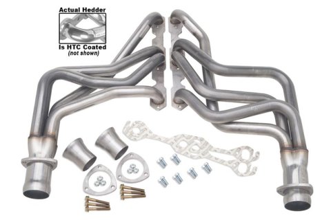 Hedman 304 Stainless Steel Headers 62276 Headers, Long Tube, Steel, Silver Ceramic Coated, Chevy, Small Block, Pair