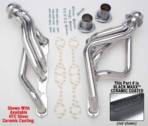 Hedman Street Headers 68623 Headers, Street, Mid-Length, Steel, Black Ceramic Coated, Buick, Chevy, Oldsmobile, Pontiac, Small Block, Pair