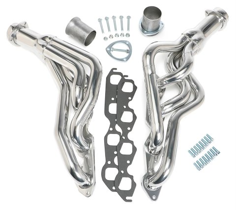 Hedman Street Headers 68666 Headers, Street, Mid-Length, Steel, Silver Ceramic Coated, Chevy, Big Block, Pair
