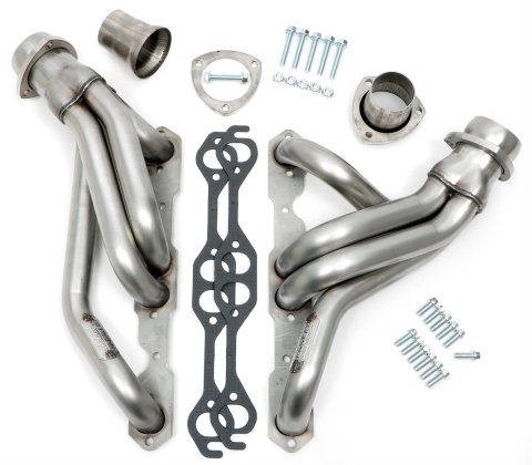 Hedman 304 Stainless Steel Headers 62010 Headers, Mid-Length, Steel, Natural, Chevrolet, GMC, Pair