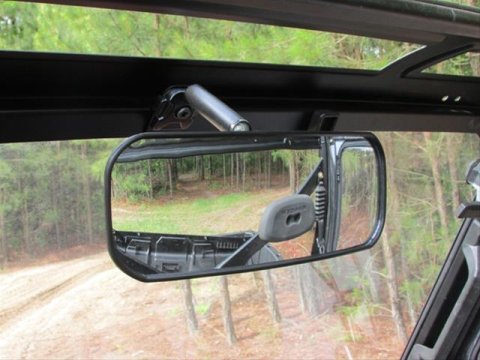 Seizmik Wide Angle Rear View Mirrors 56-18054 Mirror, View, Angle, Rectangular, Black Steel Bracket, Center, Polaris, Each
