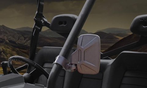 Seizmik Side View Mirrors 56-18080 Mirrors, Convex Glass, Manual, Rectangular Shape, ABS Plastic, Black, Fits 1.75 in. Round Roll Bar, Universal, Pair