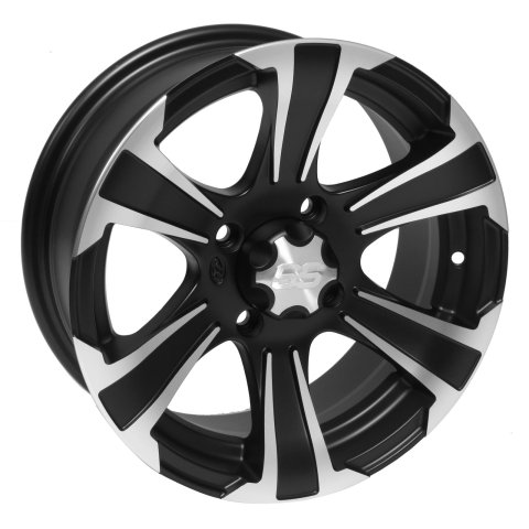 ITP SS312 Black Machined Alloy Wheels 12x7 Wheel, SS312, Aluminum, Matte Black, 12 in. x 7.0 in., 4 x 156mm Bolt Circle, 4.00 in. Backspace