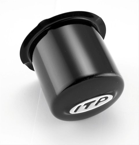 ITP Center Caps SM130BBX Caps, Push-through, Closed, Steel, Black, Logo, Set of 4
