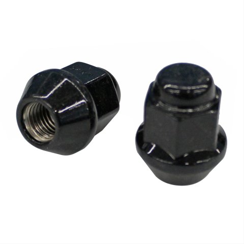 ITP Lug Nuts BLUG11BX Nuts, Conical Seat, Bulge, 10mm x 1.25 RH Thread Size, Steel, Black, Set of 16