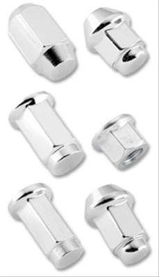 ITP Lug Nuts ALUG17BX Nuts, Conical Seat, Bulge, 10mm x 1.50 RH Thread Size, Steel, Chrome, Can-Am, Set of 16